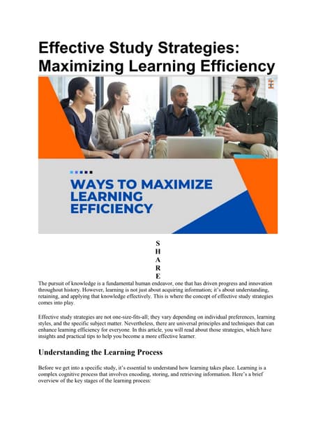 10 Effective Study Strategies And Tips To Maximize Learning Efficiency | Futu...