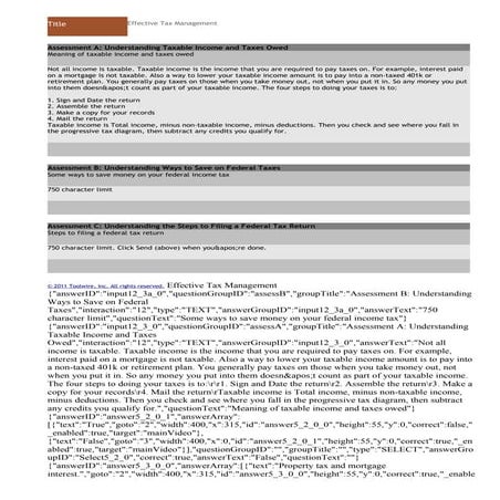 Effective tax management