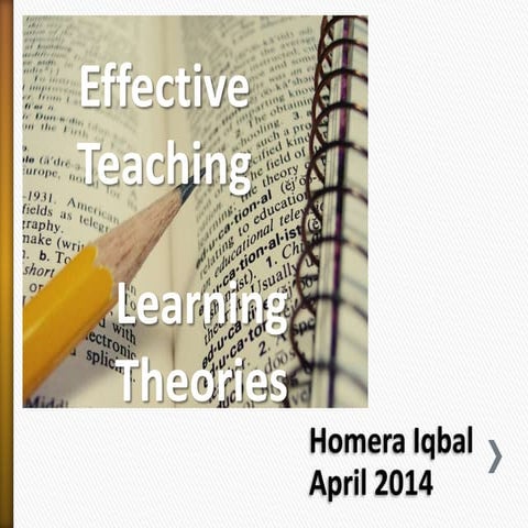Effective teaching learning theories presentation