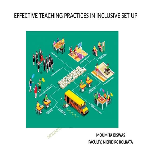 EFFECTIVE TEACHING PRACTICE IN INCLUSIVE SET UP FOR CHILDREN WITH SPECIAL NEEDS.