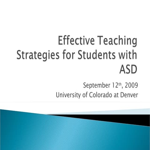Effective  Teaching  Strategies For  Students With  A S D 09