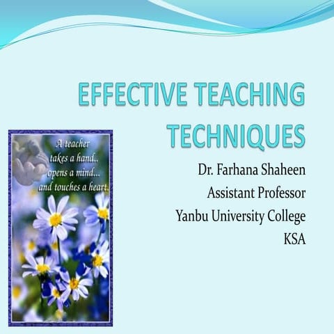 Effective teaching techniques dfs