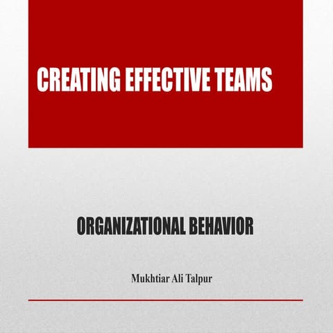Effective Teams, Organizational Behavior.pptx