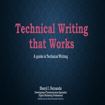 Effective Technical Writing That Works - A guide to Technical Writing