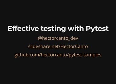Effective testing with pytest