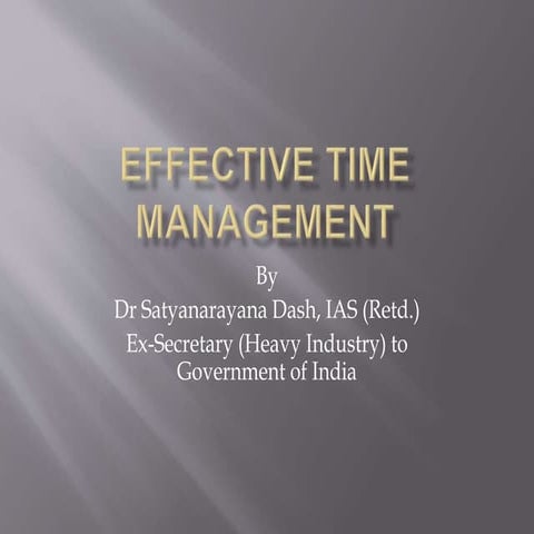 Effective time management