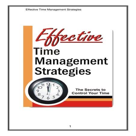 Effective time management strategies ( pdf drive ) | PDF
