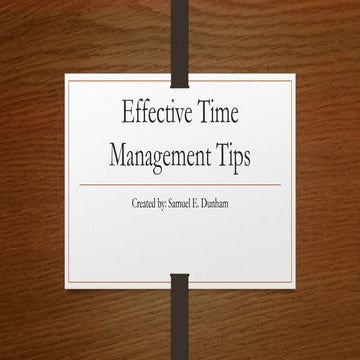 Effective time management tips