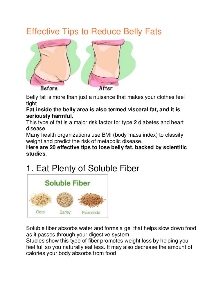 Effective tips to reduce belly fats