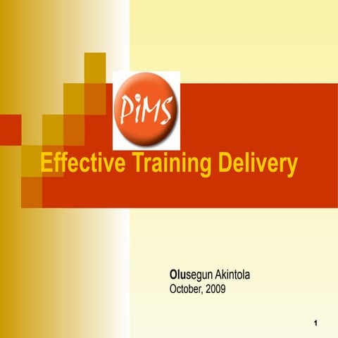 Effective Training Delivery