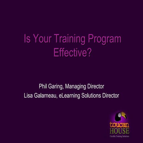 Is Your Training Progamme Effective?