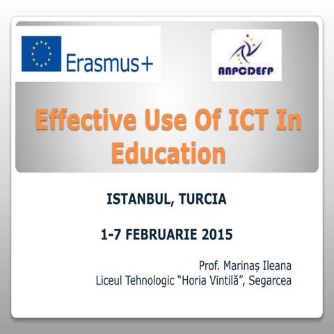 Effective use of ict in education   p pt