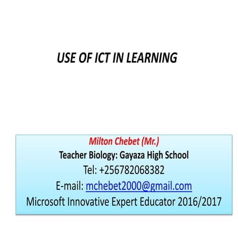 Effective use of ICT in Education