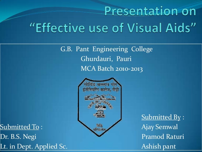 Effective use of visual aids