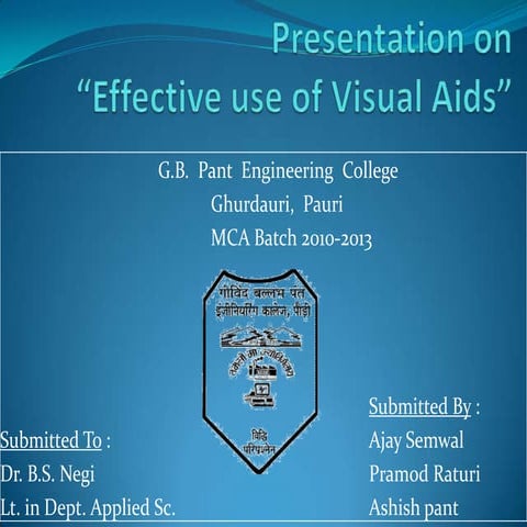 Effective use of visual aids | PPT
