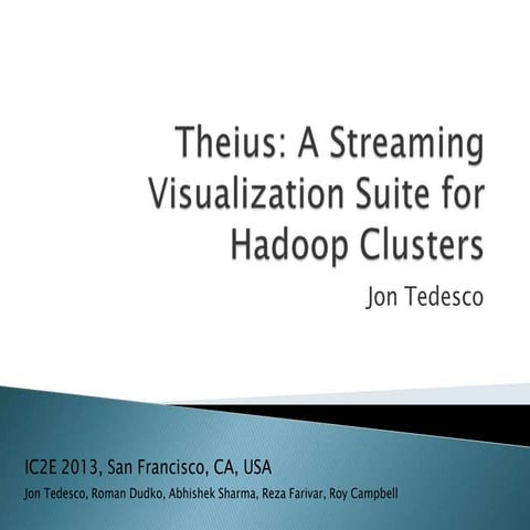 Theius: A Streaming Visualization Suite for Hadoop Clusters