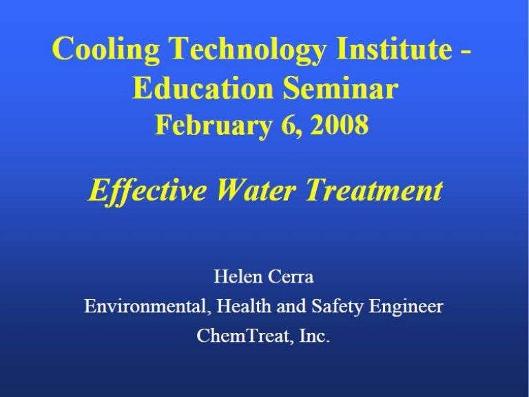 Effective Water Treatment ChemTreat