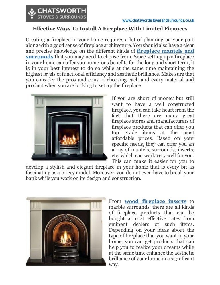 Effective Ways To Install A Fireplace With Limited Finances