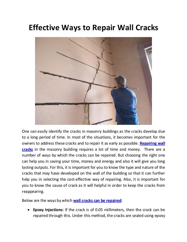 Effective Ways to Repair Wall Cracks