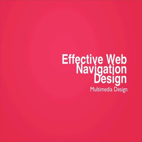 Effective web navigation