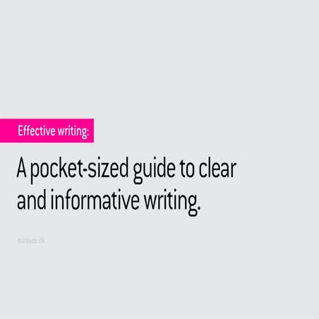 Effective writing