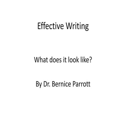 Effective writing and lesson planning