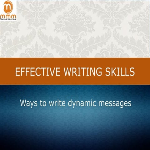 Effective Business Writing Skills 