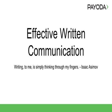 Effective written communication