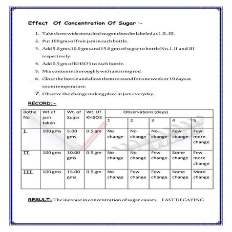 INVESTIGATORY PROJECT OF CLASS 12 CHEMISTRY | DOCX