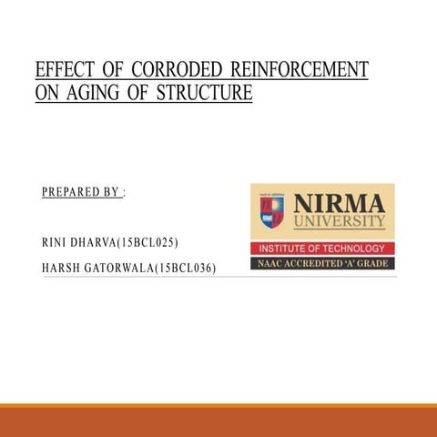 Effect of corroded reinforcement on structures