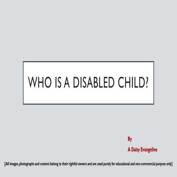 Effect of child with Disability on Family