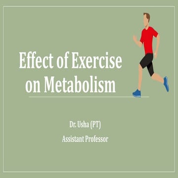 Effect of ex. on metabolism