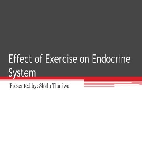Effect of Exercise on Endocrine System