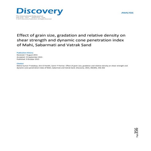 Effect of grain size, gradation and relative density on shear strength ...