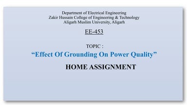 Effect of grounding