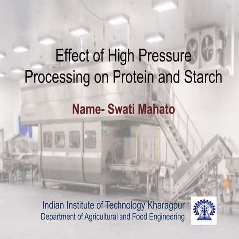 High pressure processing of foods | PPTX