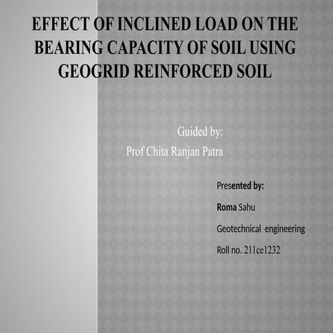 Effect of inclined load on the bearing capacity | PPTX