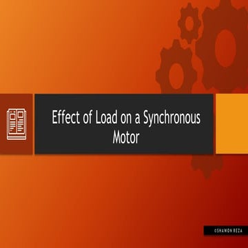 Effect of load on a synchronous motor