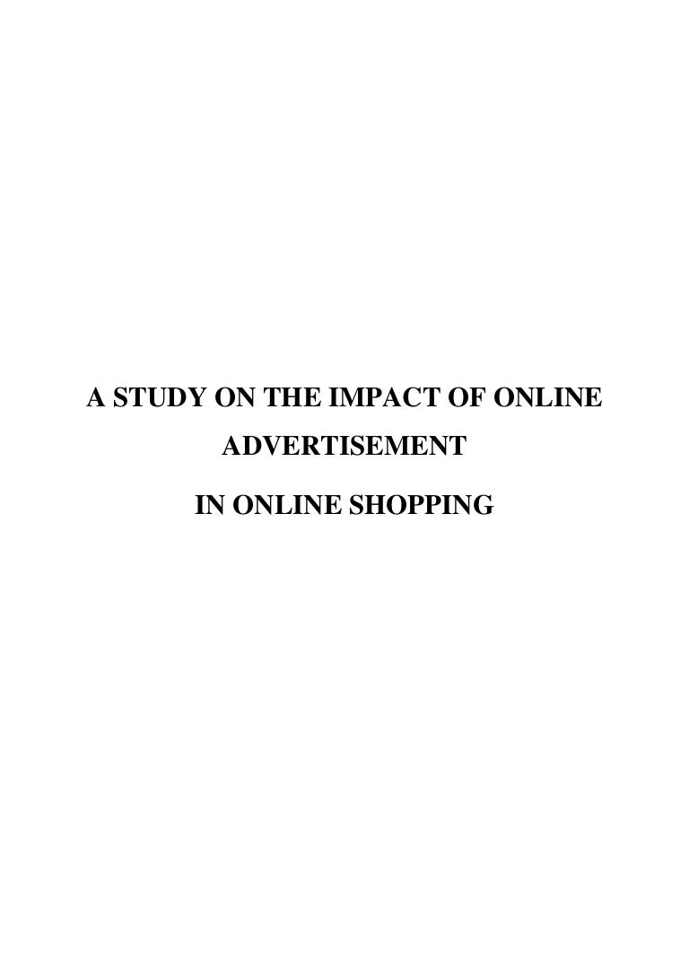 Effect Of Online Advertisement In Online Shopping