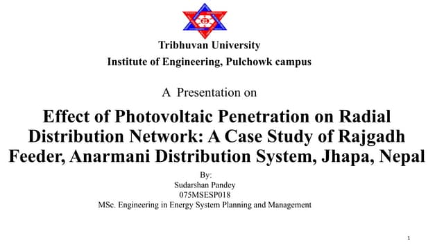 Effect of Photovoltaic Penetration on Radial Distribution Network.pptx