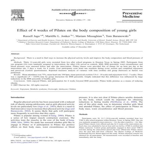 Effect of pilates training on people with fibromyalgia | PDF