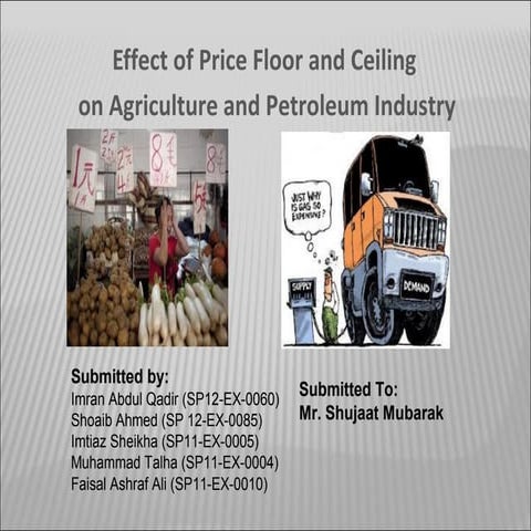 Effect of Price Floor and Ceiling On Agriculture