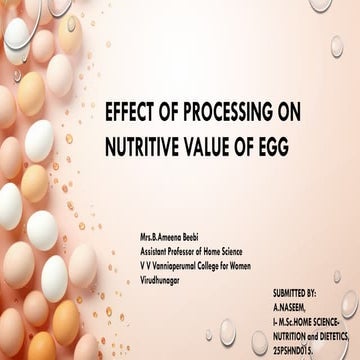 Effect of processing and storage on nutrients | PPTX