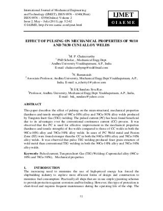 Effect of pulsing on mechanical properties