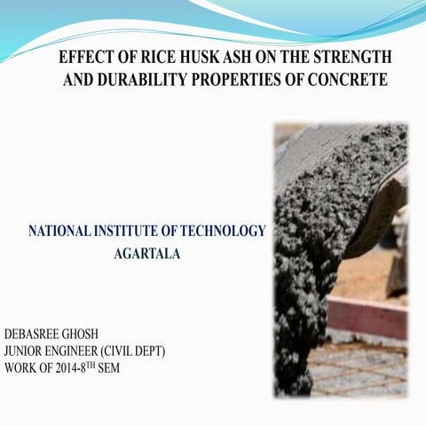 Effect of rice husk ash on the strenght and durability of concrete by ...