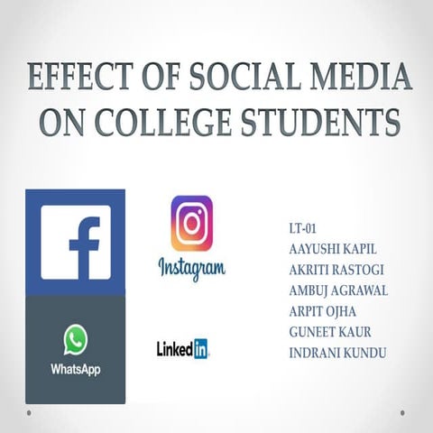 Effect of social media on College Students | PPTX