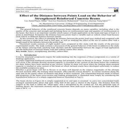 Effect ofthe distance between points load on the behavior of