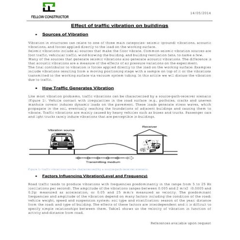Effect of traffic vibration on buildings | PDF