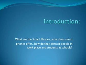 Effect of using smart phones