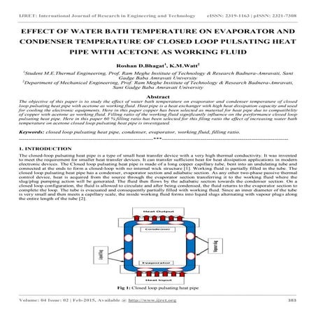 Performance investigation of closed loop pulsating heat pipe with ...
